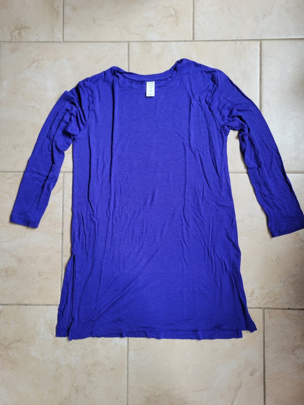 Women’s Old Navy Luxe Long Sleeve Blue Tunic Top - XS